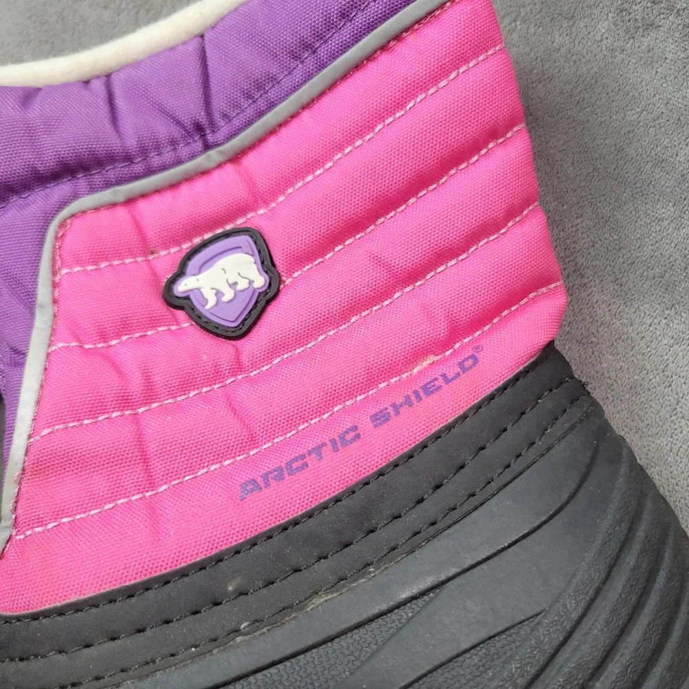 Arctic Shield Kids Pink Purple Waterproof Winter Snow Boots‎ GTAR47SH007 Size 11
